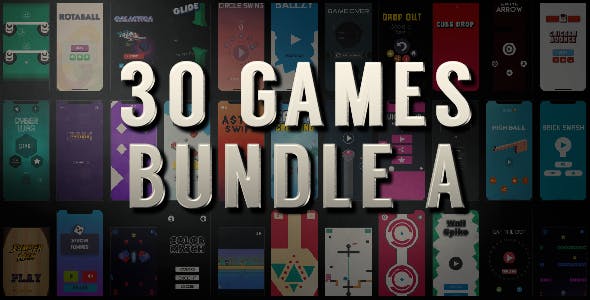 30 Games Bundle A - Android Games for Reskin and Publishing