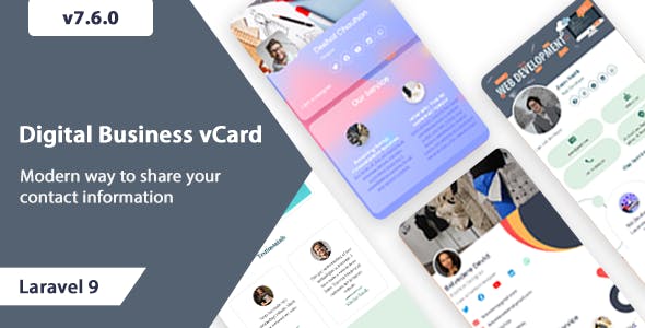 VCard SaaS - Digital Business Card Builder SaaS - Laravel VCard Saas