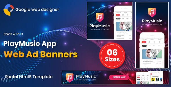 Play Music App Banners GWD