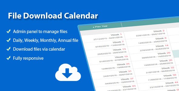 File Download Calendar