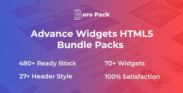 BoroPack - Advance Widgets HTML5 Bundle Packs